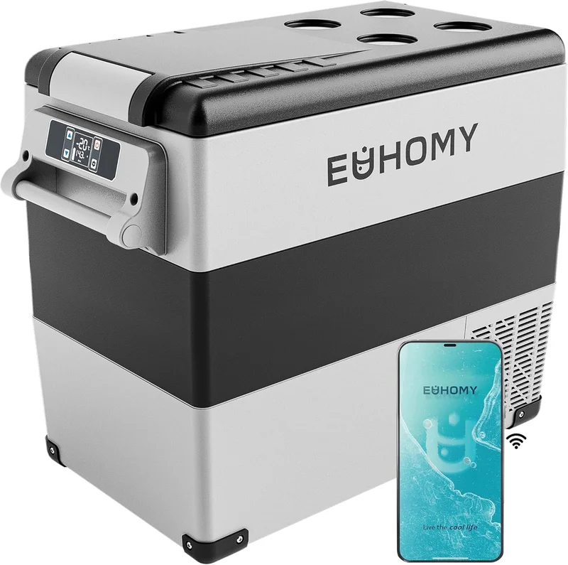 Euhomy 12 Volt Portable Fridge 59QT - Rank 8 in Best 12 Volt Rv Refrigerator of 2025