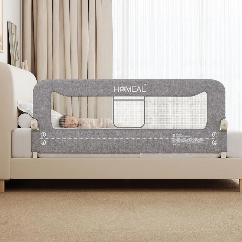 HOMEAL Toddler Bed Rail Guard, 59in Swing Down - Rank 7 in Best Bed Rail For Kids of 2025