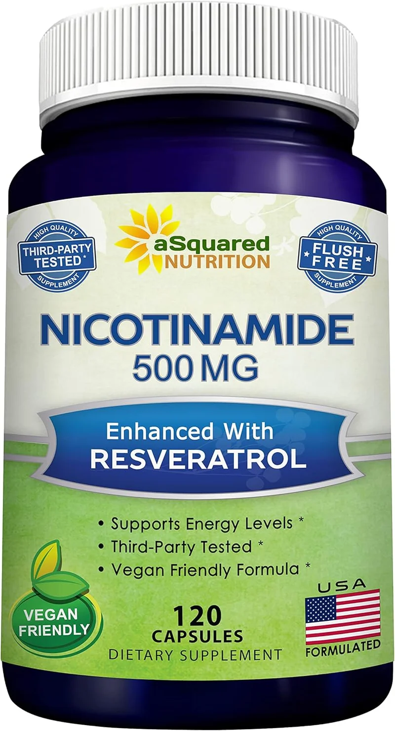aSquared Nutrition Nicotinamide with Resveratrol Supplement - Rank 6 in Best Nmn Supplement of 2025