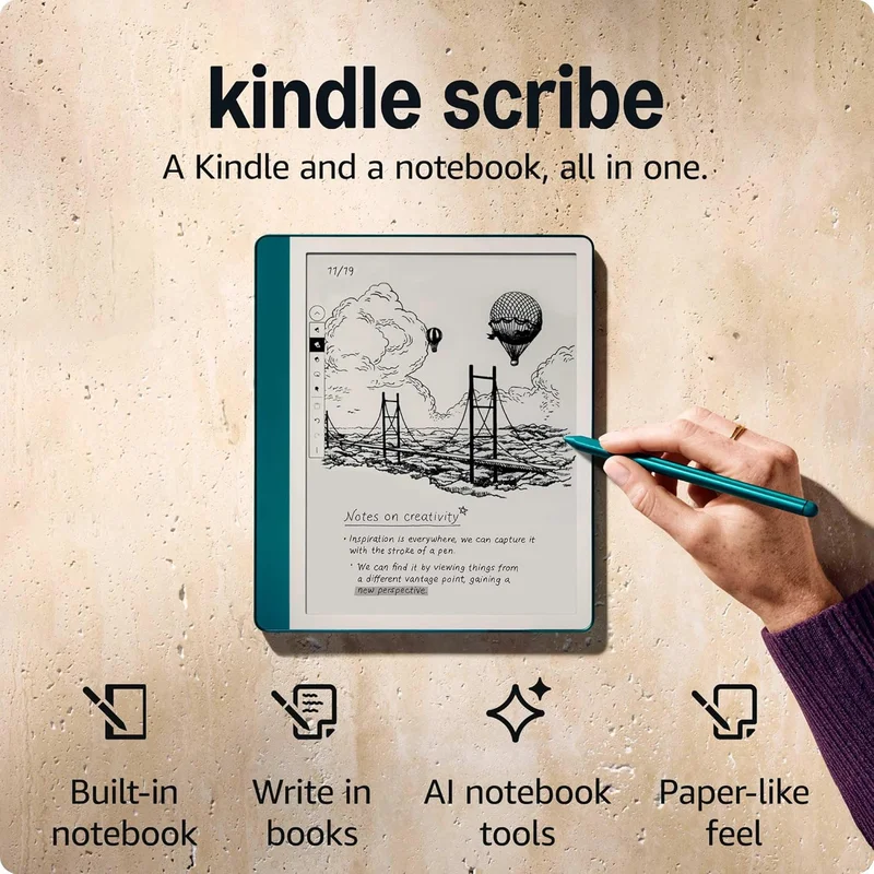 Amazon Kindle Scribe 64GB with Premium Pen - Rank 5 in Best Kindle of 2025