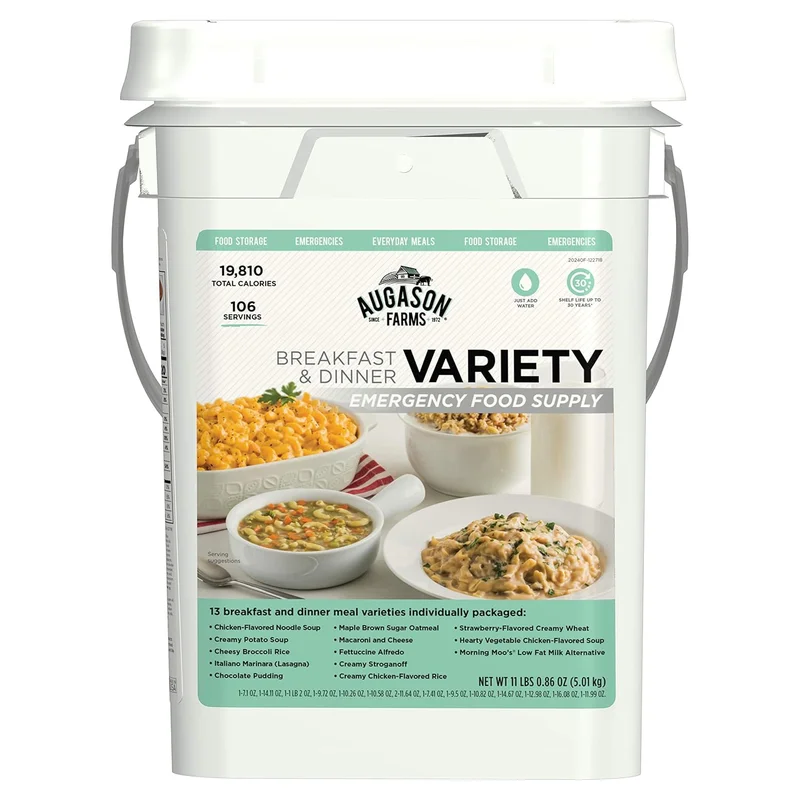 Augason Farms Emergency Food Supply Variety Pail - Rank 7 in Best Emergency Food Supplier of 2025