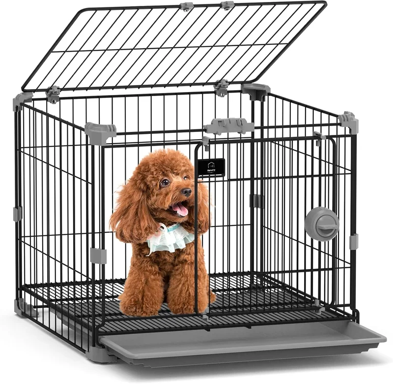 Flaruziy 24-Inch Dog Crate for Small Dogs - Rank 9 in Best Diggs Crate of 2025