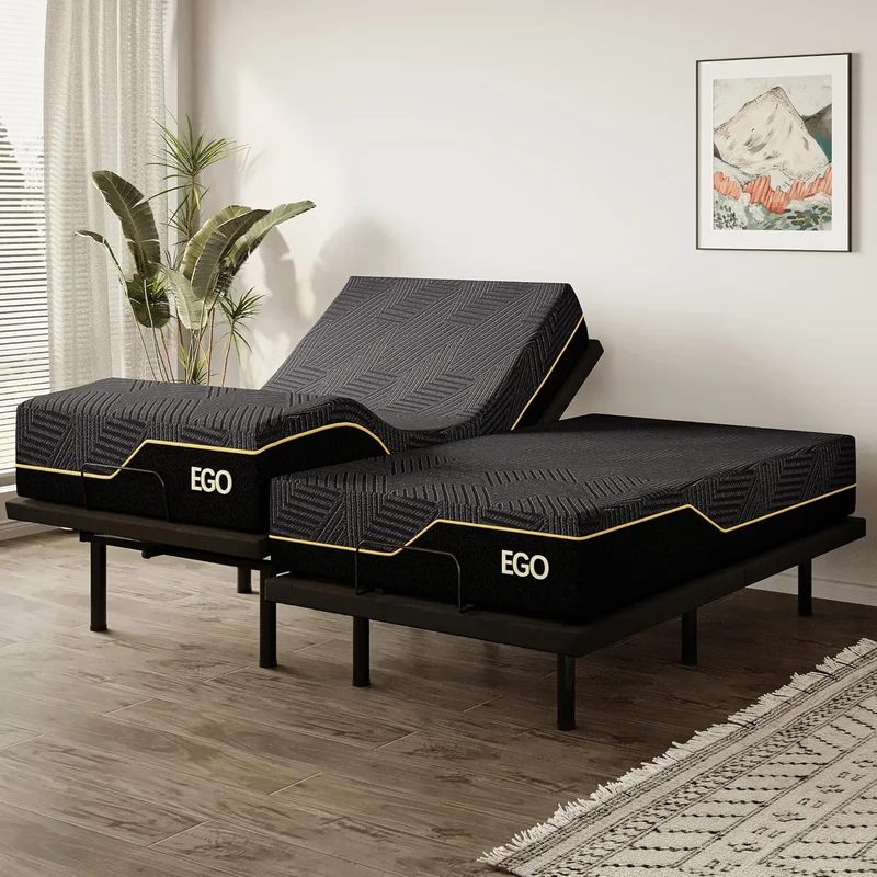 EGOHOME Adjustable Bed Frame with Memory Foam Mattress - Rank 6 in Best Adjustable Mattress Frame of 2025