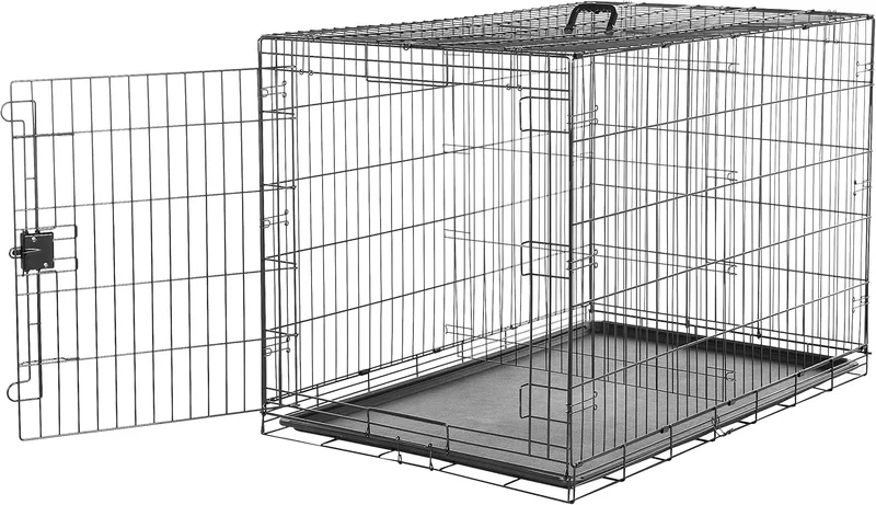 Amazon Basics Foldable Dog Crate 48 Inch - Rank 9 in Best Dog Crates For Large Dogs of 2025