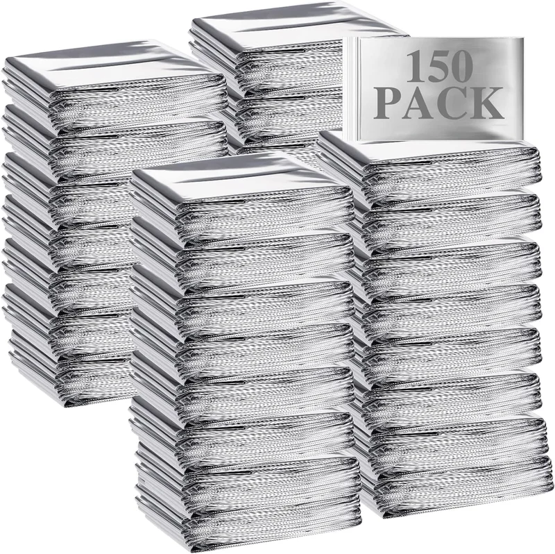 Emergency Thermal Blanket Set (150 Pieces) - Rank 10 in Best Emergency Blanket of 2025