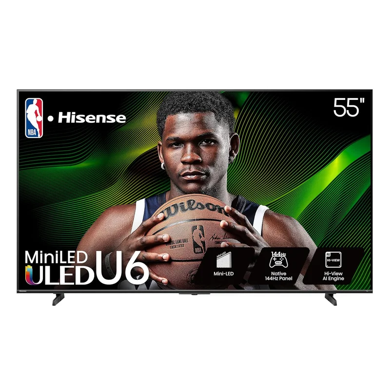 Hisense 55" U6 Series 4K UHD Smart TV - Rank 5 in Best Gaming Tv of 2025
