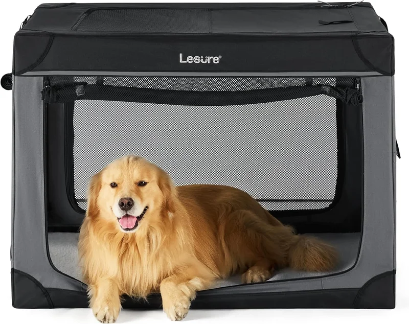 Lesure Soft Collapsible Dog Crate 42 Inch - Rank 9 in Best Large Dog Crate of 2025