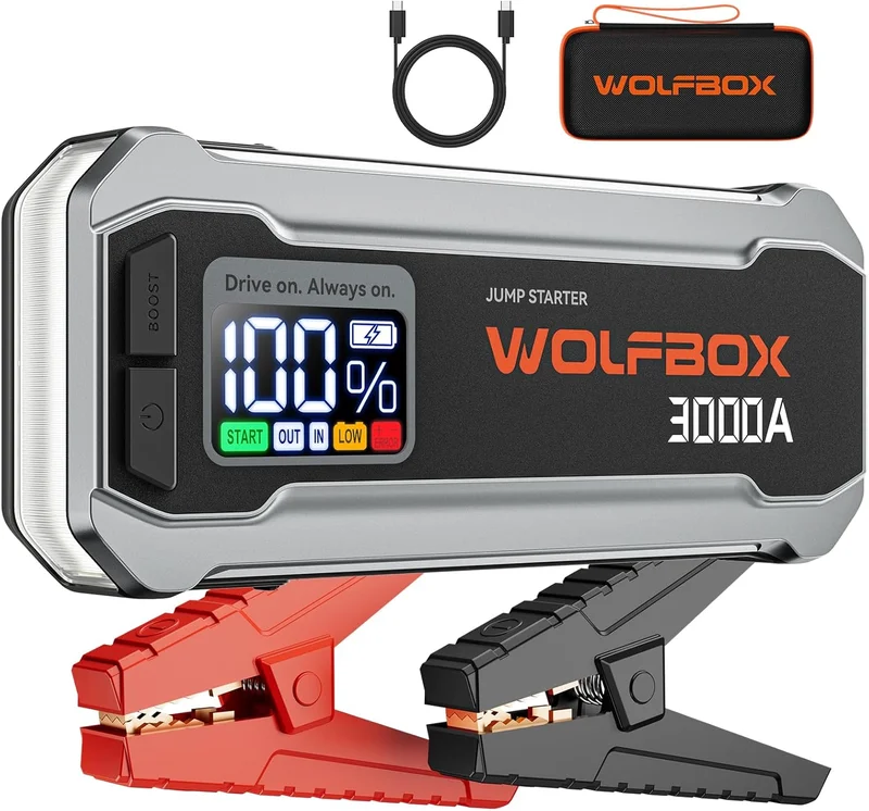 WOLFBOX 3000A Jump Starter - Rank 2 in Jump Starters of 2025